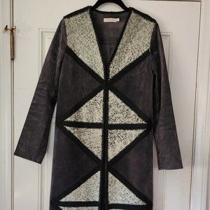 Tory Burch Crochet-Trim Leather Suede Coat $1,998